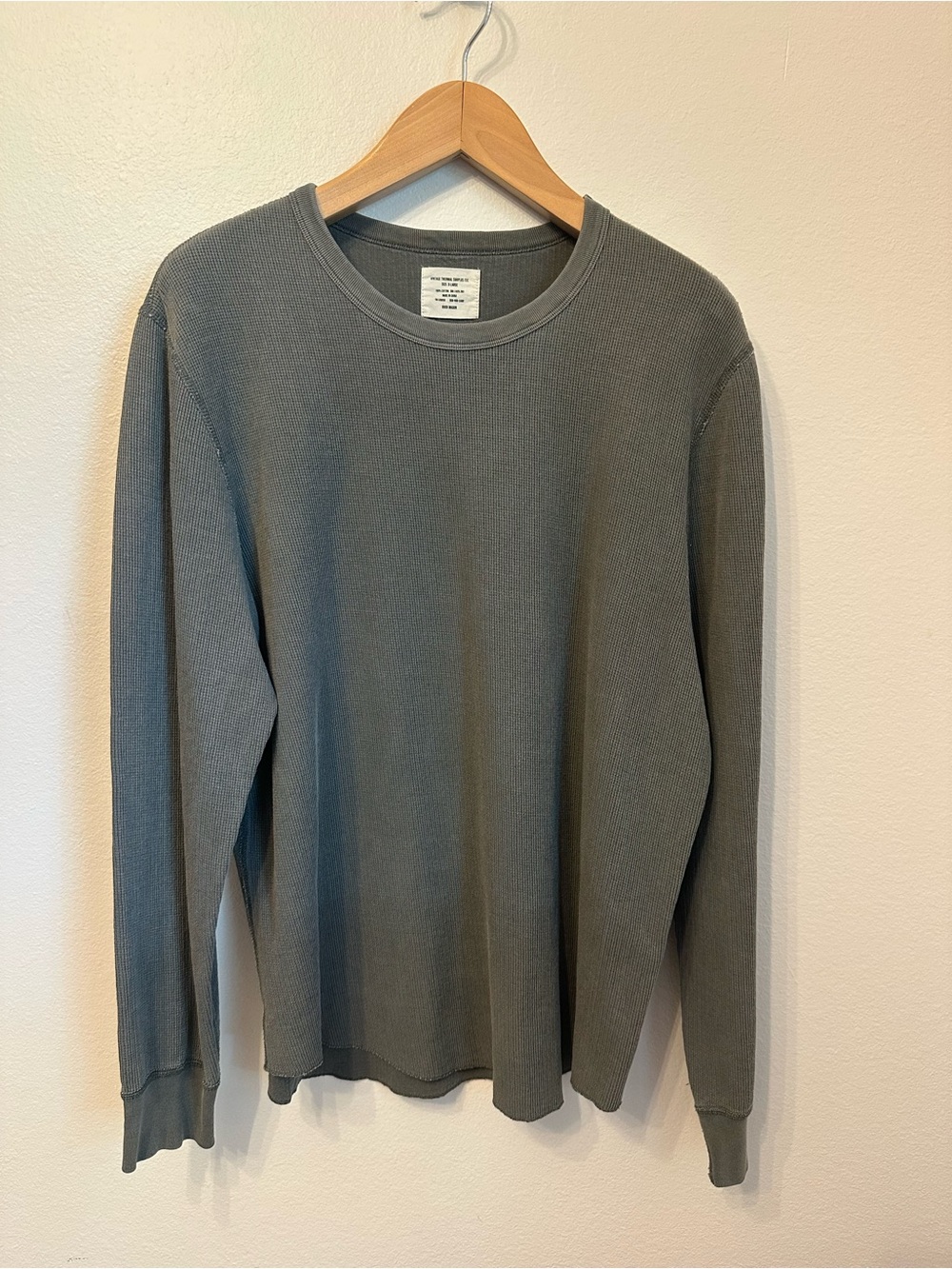 Buck Mason Men’s Long-Sleeve Thermal Shirt - Gray